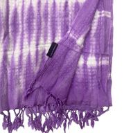 Boho Java Umjetnički Šal - Lavanda Pruge i Motiv - 62x200cm