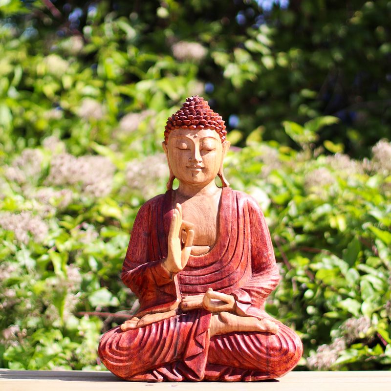 Ručno Izrezbarena Buddha Statua - Učenje Transmisije 30cm