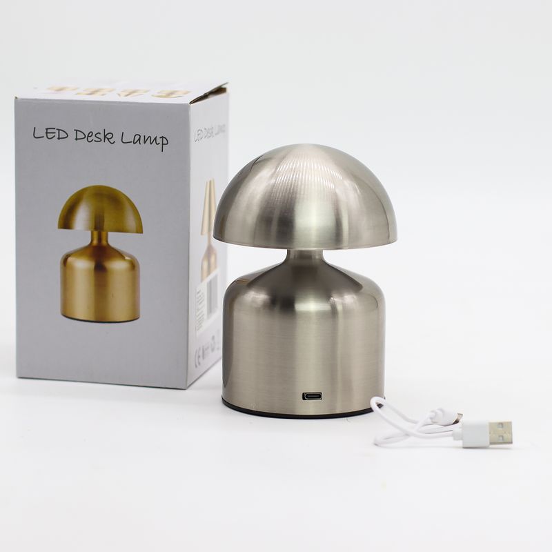 Dodirna Lampa - Kupolasta Gljiva Srebrna - USB (C) - Punjiva (400 W)