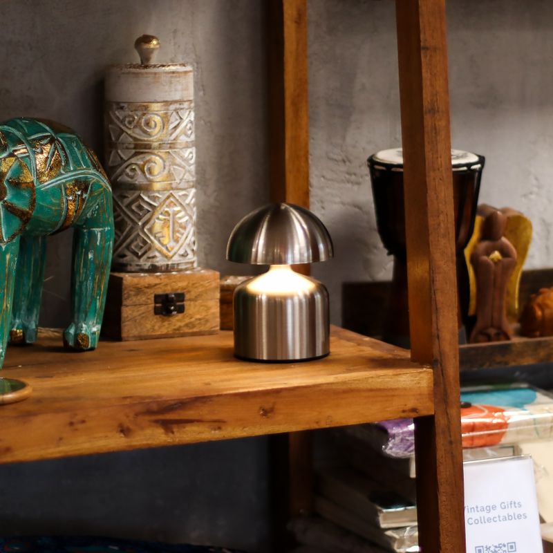Dodirna Lampa - Kupolasta Gljiva Srebrna - USB (C) - Punjiva (400 W)