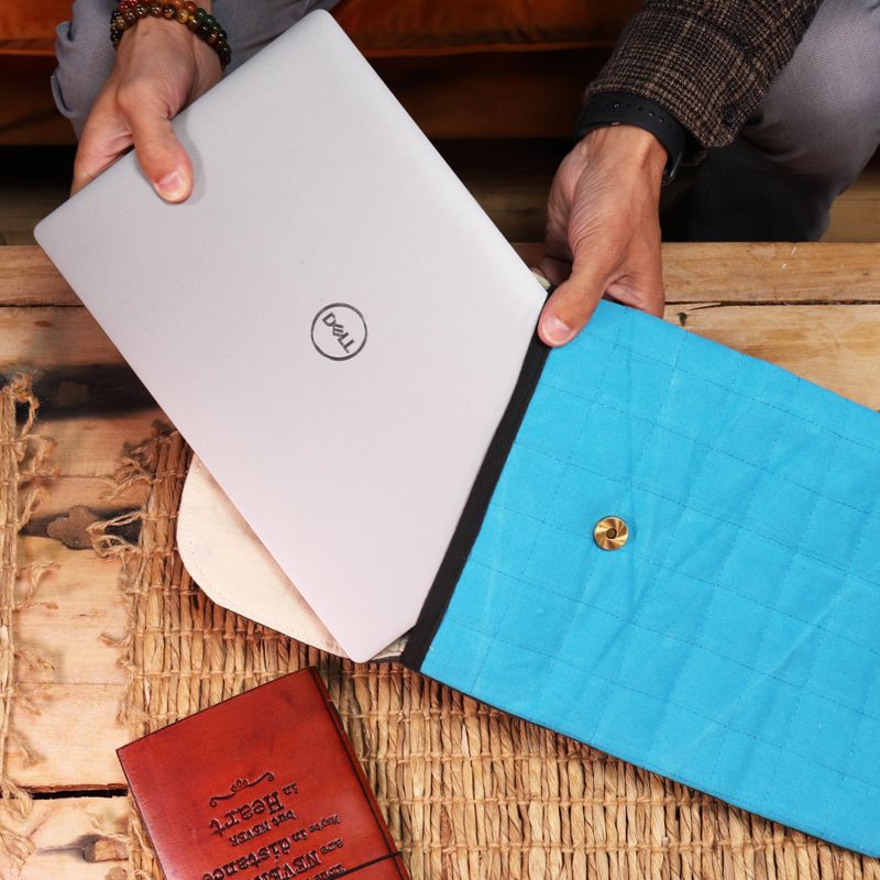 Podstavljena Futrola za Laptop – Žuta – 14oz Stonewash