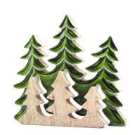 Izgubljeni u Šumi - Tri Stabla 3D Drveni Ukras - 20x23cm