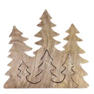 Izgubljeni u Šumi - Tri Stabla 3D Drveni Ukras - 20x23cm