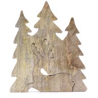 Izgubljeni u Šumi - Jelen u Šumi 3D Drveni Ukras - 23x20cm