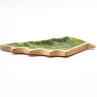 Izgubljeni u Šumi - Emajlirani List Drvena Posuda - 33x17cm