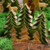 Izgubljeni u Šumi - Tri Stabla 3D Drveni Ukras - 20x23cm