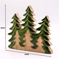Izgubljeni u Šumi - Tri Stabla 3D Drveni Ukras - 20x23cm