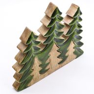 Izgubljeni u Šumi - Tri Stabla 3D Drveni Ukras - 20x23cm