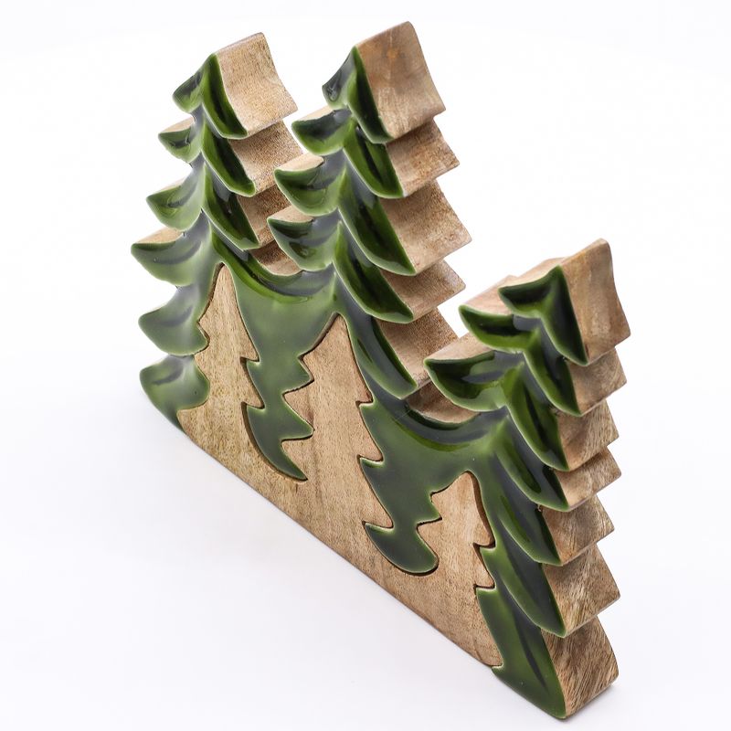 Izgubljeni u Šumi - Tri Stabla 3D Drveni Ukras - 20x23cm
