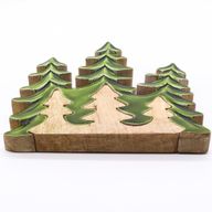Izgubljeni u Šumi - Tri Stabla 3D Drveni Ukras - 20x23cm
