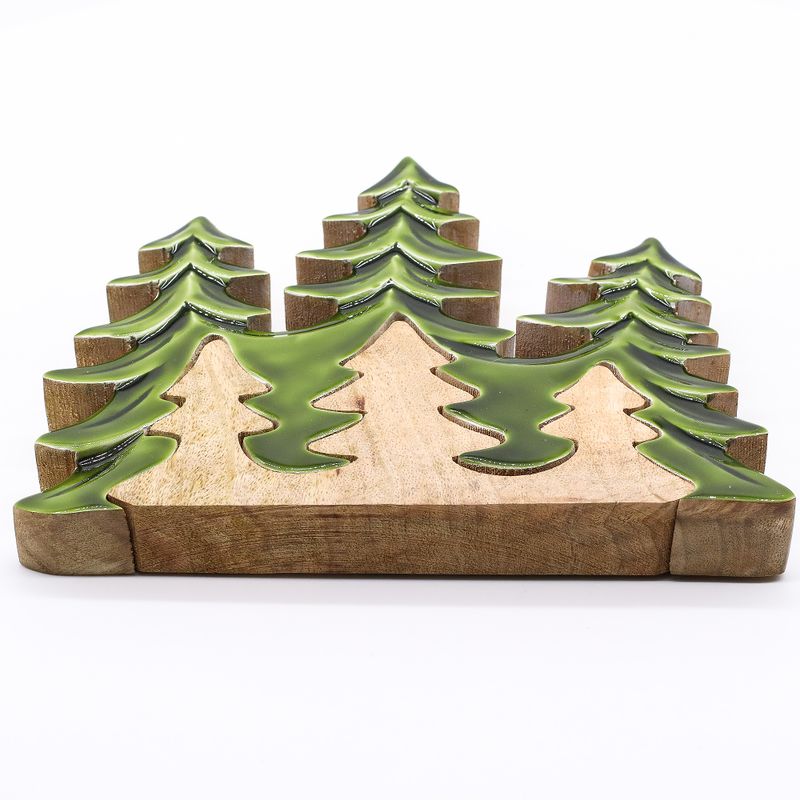 Izgubljeni u Šumi - Tri Stabla 3D Drveni Ukras - 20x23cm
