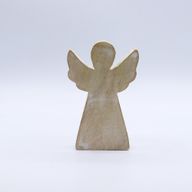 Anđeo od Drveta Manga - Bijela Patina - 13cm