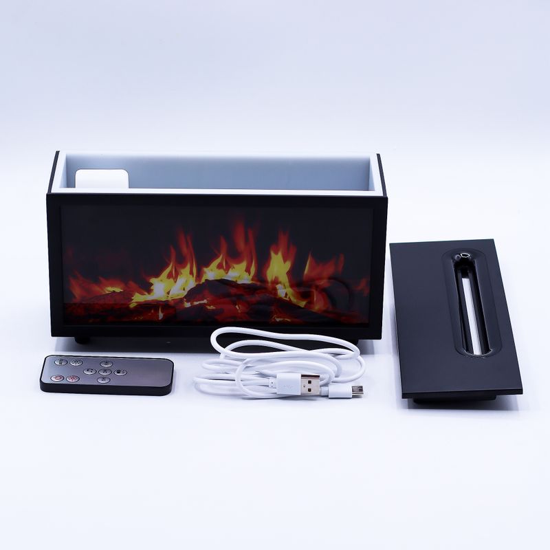 Aroma Difuzor s Efektom Plamena i Zvukovima Ptica – Crni (USB) – Promjena Boja