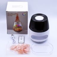 Aroma Difuzor s Efektom Plamena i Himalajskom Soli – Bijeli (USB) – Promjena Boja i Timer
