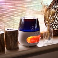 Aroma Difuzor s Efektom Plamena i Himalajskom Soli – Bijeli (USB) – Promjena Boja i Timer