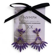 Lavanda - Duge Viseće - Naušnice - Vintage Staklo