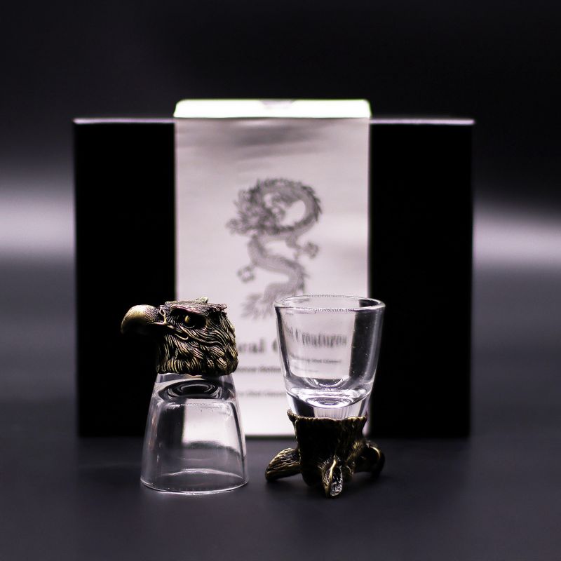 Obrnute shot čašice (50 ml) – Divlja šumska stvorenja – Antik brončana