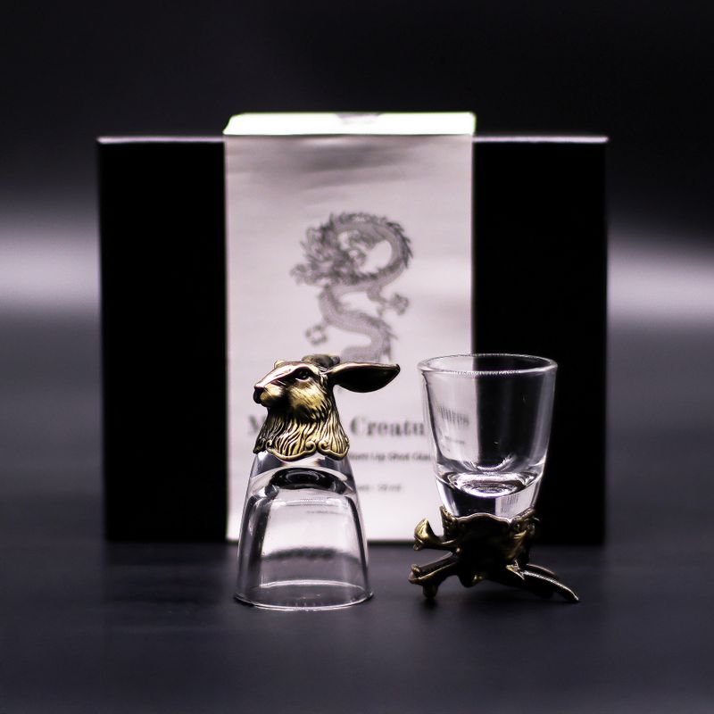 Obrnute shot čašice (50 ml) – Mistična stvorenja – Antik brončana