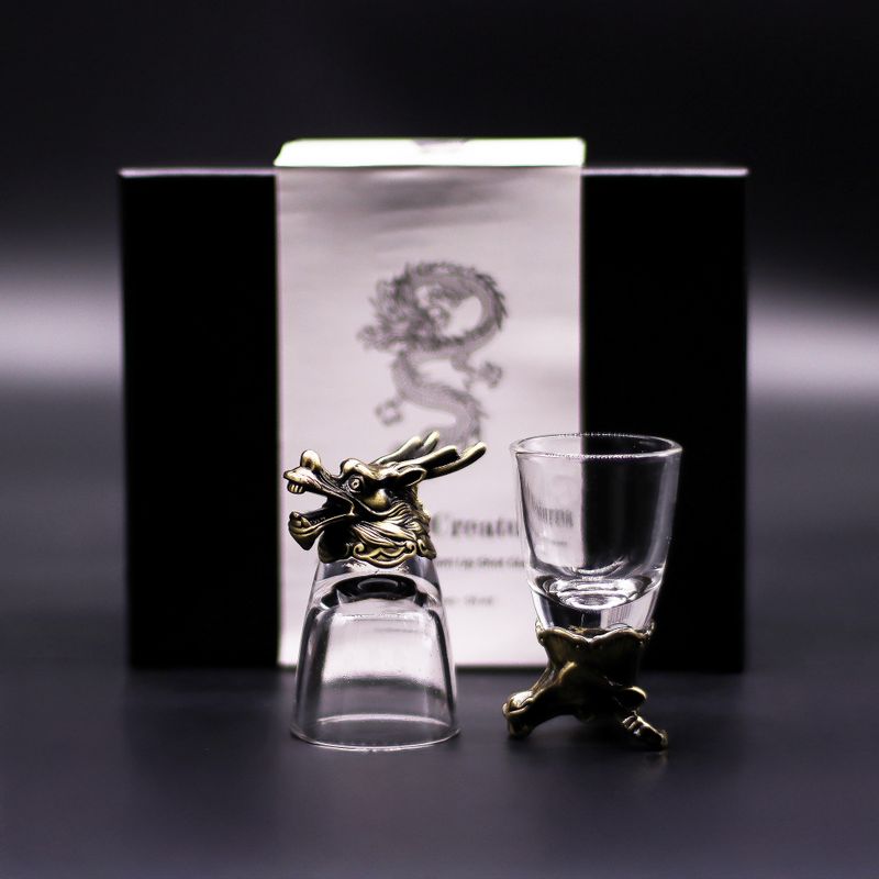 Obrnute shot čašice (50 ml) – Mistična stvorenja – Antik brončana