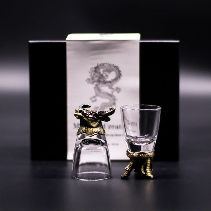 Obrnute shot čašice (50 ml) – Mistična stvorenja – Antik brončana