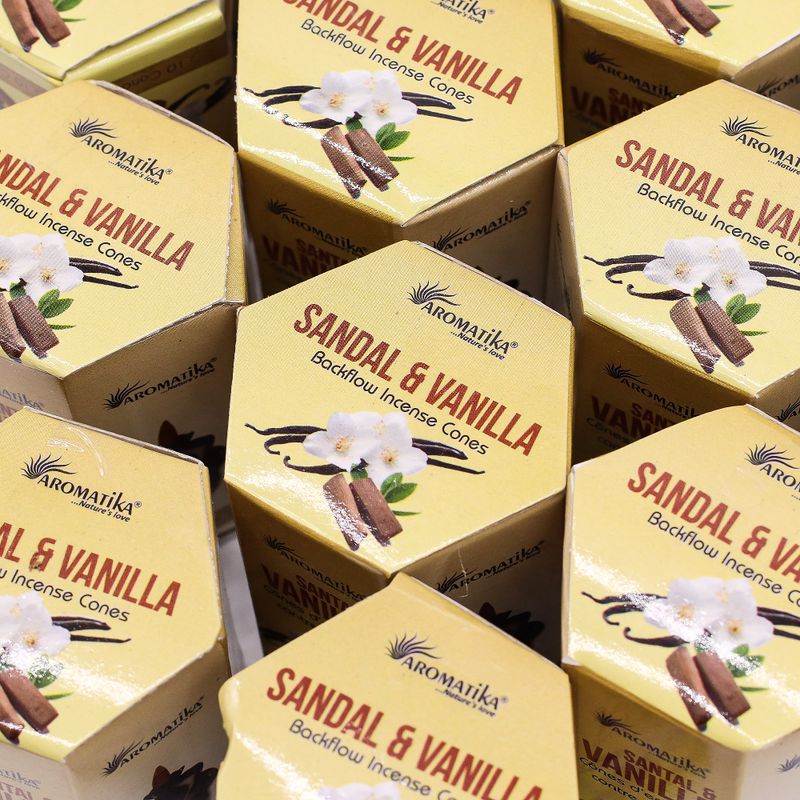 Paket od 10 Masala Mirisnih Čunjića - Sandalovina i Vanilija