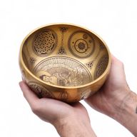 Ugravirani Buda od Čistog Mesinga – Set od 4 – Približno 3,85kg