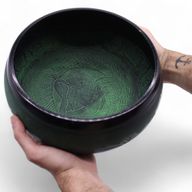 Veoma Glasna - Pjevajuća Zdjela s Gljivama – 23x10,5 cm 1,3 kg – Mahovinasto Zelena