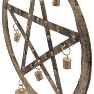 Indijsko zvono – Željezni pentagram s kravljim zvoncima, 25x49cm