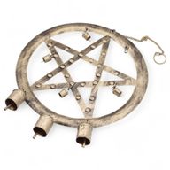 Indijsko zvono – Željezni pentagram s kravljim zvoncima, 25x49cm