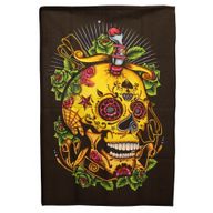 Pamučna Zidna Dekoracija (70x110cm) – Lubanja Mrtvih