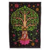 Pamučna Zidna Dekoracija (70x110cm) – Buda & Bodhi Drvo