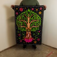 Pamučna Zidna Dekoracija (70x110cm) – Buda & Bodhi Drvo