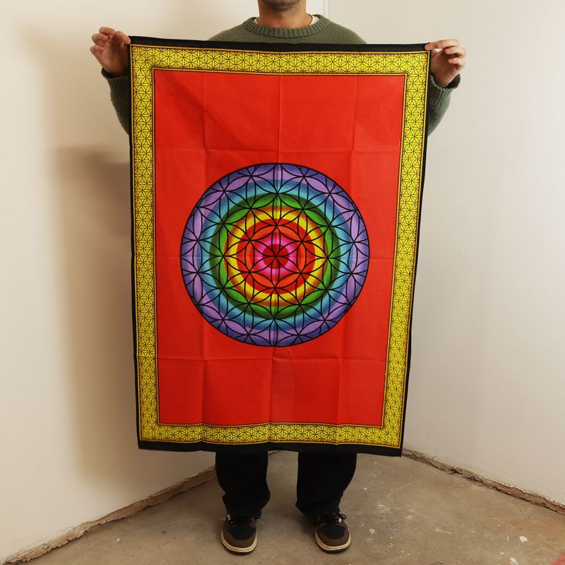 Pamučna Zidna Dekoracija (70x110cm) – Dugin Cvijet Života