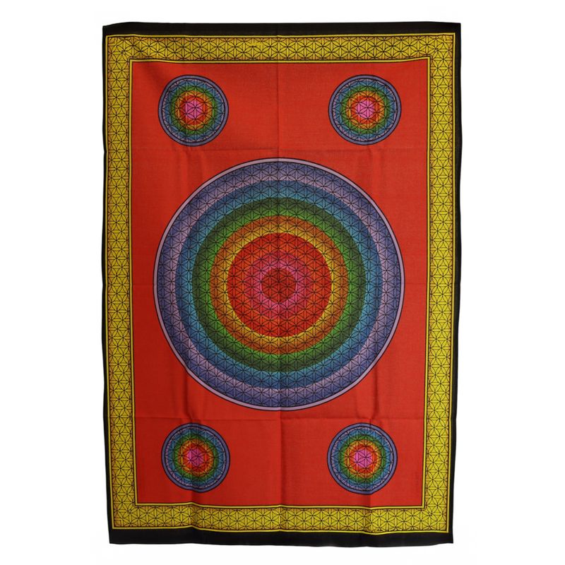 Pamučna Zidna Dekoracija (70x110cm) – Pet Cvjetova Života