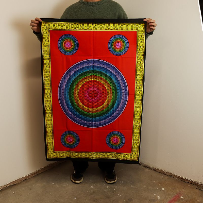 Pamučna Zidna Dekoracija (70x110cm) – Pet Cvjetova Života