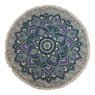 Mala Mandala Okrugla Dekoracija (130cm) – Tirkizna & Plava