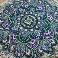 Mala Mandala Okrugla Dekoracija (130cm) – Tirkizna & Plava