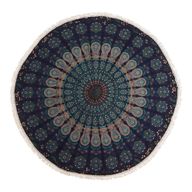 Mala Mandala Okrugla Dekoracija (130cm) – Paunove Plave