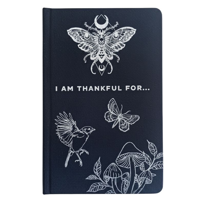 Crni Dnevnik Zahvalnosti - 120 str. - "I am Thankful For" sa Srebrnim Detaljima