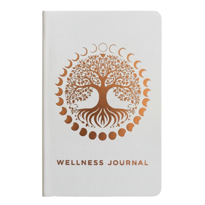 Wellness Dnevnik - Bijela - 120 str. - Rose Gold Drvo Života