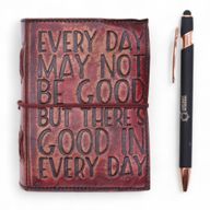 Debela Kožna Bilježnica s Grubo Rezanim Rubom (5x3,5") – Every Day May Not Be God