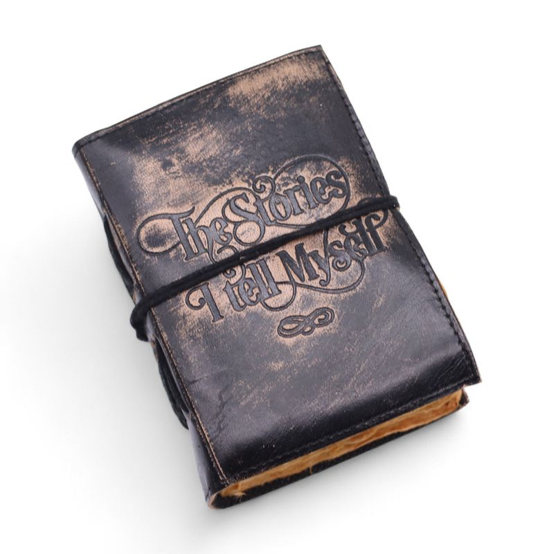 Debela Kožna Bilježnica s Grubo Rezanim Rubom (5x3,5") – The Stories I Tell Myself