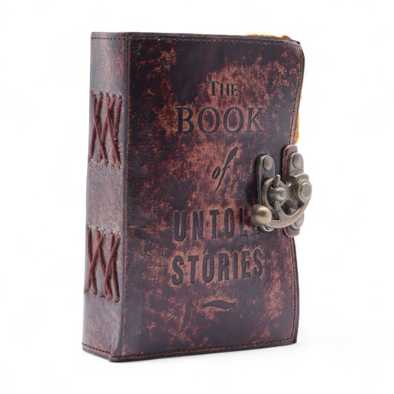 Debela Kožna Bilježnica s Grubo Rezanim Rubom (6x4") – The Book of Untold Stories