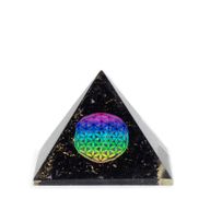 Mala Orgonitna Piramida 5,5×4,5cm – Cvijet Života – Komadići Crnog Turmalina