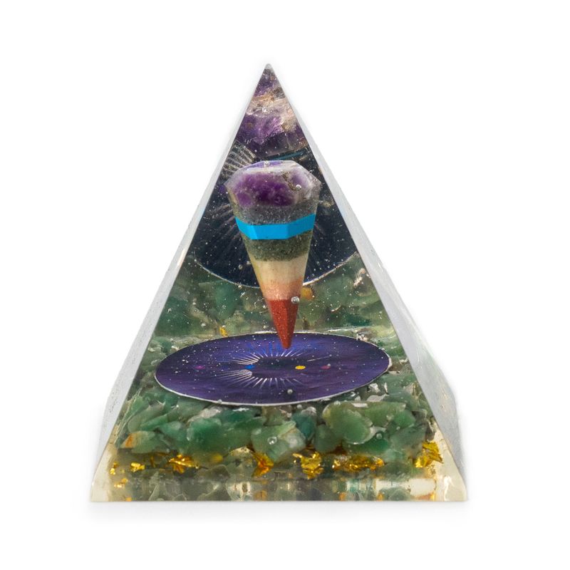 Srednja Orgonitna Piramida 7×6cm – Pendulum – Komadići Zelenog Avanturina