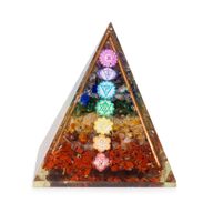 Srednja Orgonitna Piramida 7×6cm – Bakrene Šipke - Komadići Kristala 7 Čakri