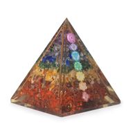 Srednja Orgonitna Piramida 7×6cm – Bakrene Šipke - Komadići Kristala 7 Čakri