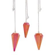 Šesterostrani Visak - Aurora Crystal Peach - 4cm