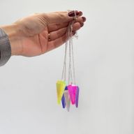 Šesterostrani Visak - Aurora Crystal Peach - 4cm