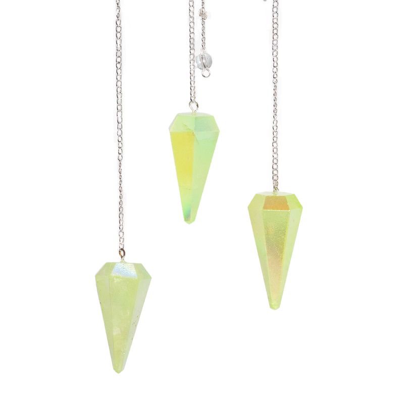 Šesterostrani Visak - Aurora Crystal Pastelno Zelena - 4cm